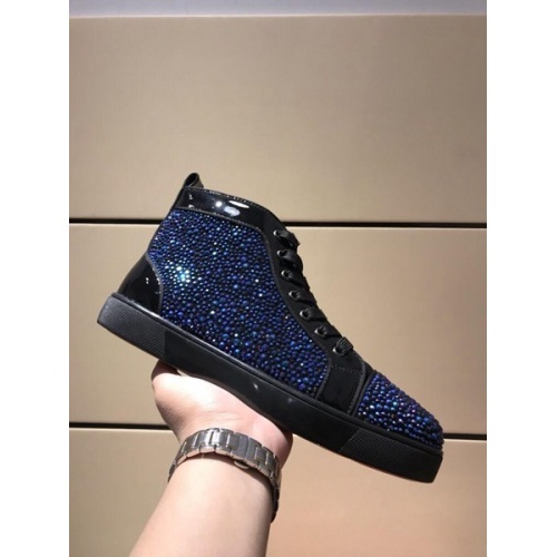Cheap Christian Louboutin CL High Tops Shoes For Men #503194 Replica Wholesale [$85.00 USD] [ITEM#503194] on Replica Christian Louboutin High Top Shoes