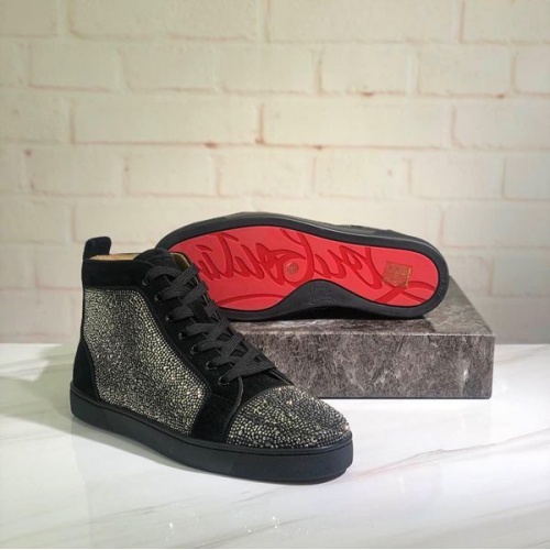 Cheap Christian Louboutin CL High Tops Shoes For Men #503207 Replica Wholesale [$85.00 USD] [ITEM#503207] on Replica Christian Louboutin High Top Shoes