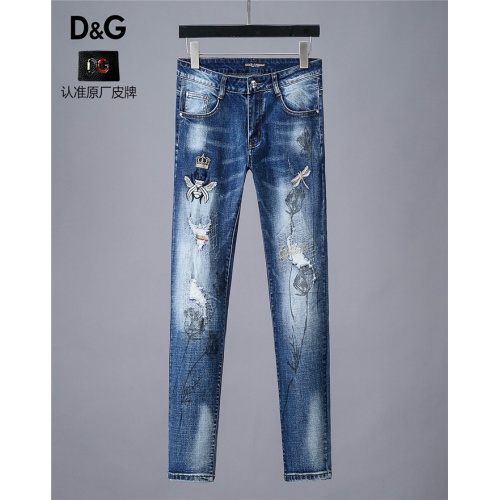 Cheap Dolce &amp; Gabbana D&amp;G Jeans For Men #504592 Replica Wholesale [$50.00 USD] [ITEM#504592] on Replica Dolce &amp; Gabbana D&amp;G Jeans