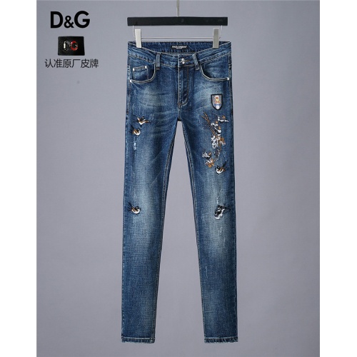 Cheap Dolce &amp; Gabbana D&amp;G Jeans For Men #504596 Replica Wholesale [$50.00 USD] [ITEM#504596] on Replica Dolce &amp; Gabbana D&amp;G Jeans