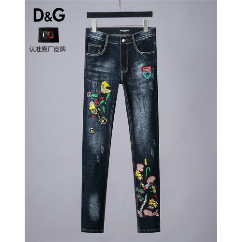Cheap Dolce &amp; Gabbana D&amp;G Jeans For Men #504597 Replica Wholesale [$50.00 USD] [ITEM#504597] on Replica Dolce &amp; Gabbana D&amp;G Jeans