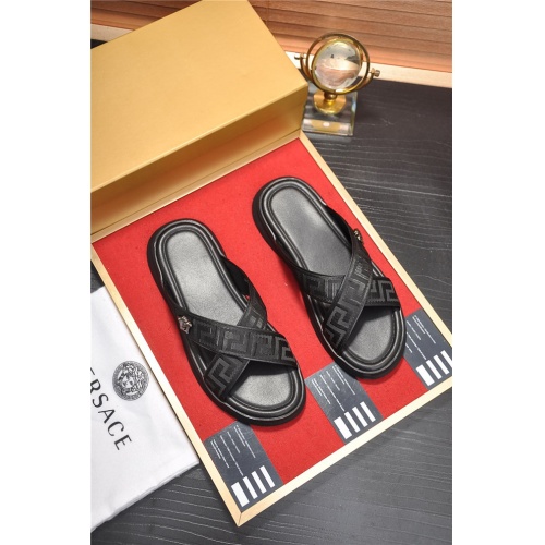 Cheap Versace Slippers For Men #505864 Replica Wholesale [$52.00 USD] [ITEM#505864] on Replica Versace Slippers