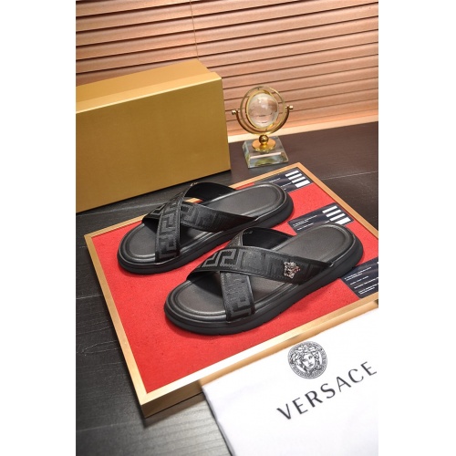 Cheap Versace Slippers For Men #505864 Replica Wholesale [$52.00 USD] [ITEM#505864] on Replica Versace Slippers