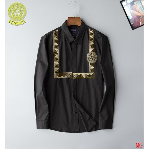 Cheap Versace Shirts Long Sleeved For Men #507826 Replica Wholesale [$46.00 USD] [ITEM#507826] on Replica Versace Shirts