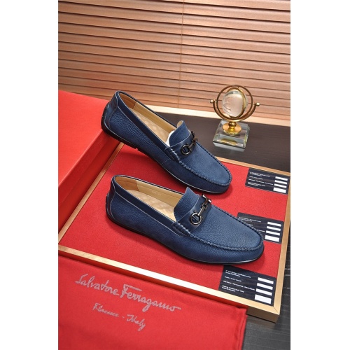 Cheap Salvatore Ferragamo Leather Shoes For Men #507855 Replica Wholesale [$85.00 USD] [ITEM#507855] on Replica Salvatore Ferragamo Casual Shoes