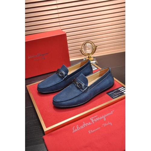 Cheap Salvatore Ferragamo Leather Shoes For Men #507855 Replica Wholesale [$85.00 USD] [ITEM#507855] on Replica Salvatore Ferragamo Casual Shoes