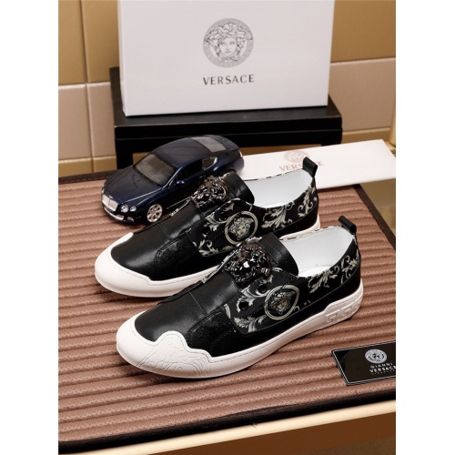 Cheap Versace Casual Shoes For Men #508045 Replica Wholesale [$72.00 USD] [ITEM#508045] on Replica Versace Flat Shoes
