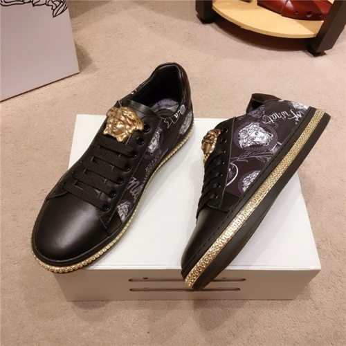 Cheap Versace Casual Shoes For Men #508118 Replica Wholesale [$76.00 USD] [ITEM#508118] on Replica Versace Flat Shoes