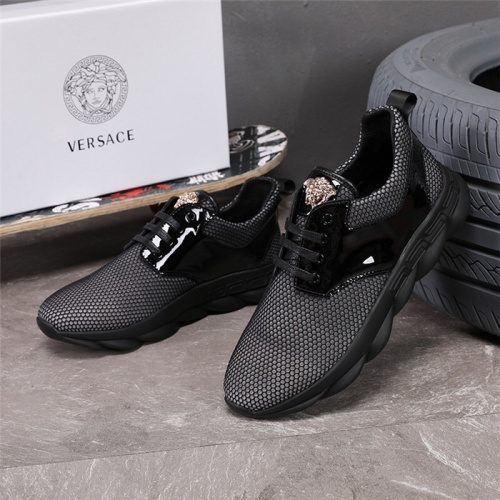 Cheap Versace Casual Shoes For Men #508620 Replica Wholesale [$82.00 USD] [ITEM#508620] on Replica Versace Flat Shoes