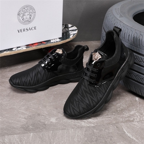 Cheap Versace Casual Shoes For Men #508639 Replica Wholesale [$82.00 USD] [ITEM#508639] on Replica Versace Flat Shoes