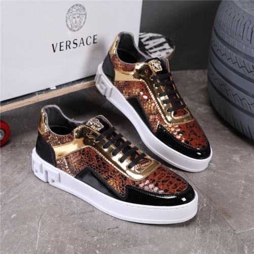 Cheap Versace Casual Shoes For Men #508671 Replica Wholesale [$85.00 USD] [ITEM#508671] on Replica Versace Flat Shoes
