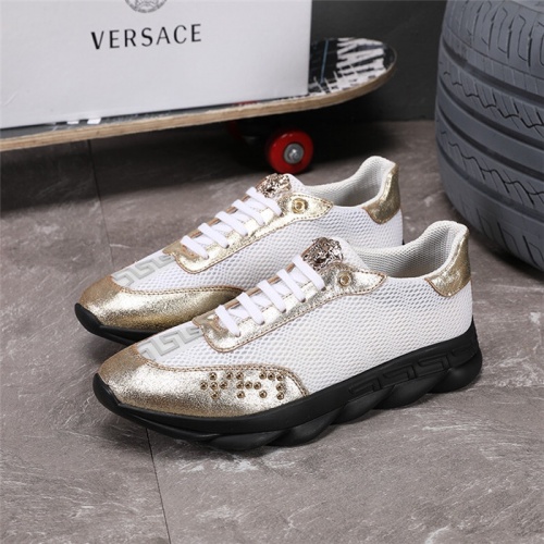 Cheap Versace Casual Shoes For Men #508677 Replica Wholesale [$85.00 USD] [ITEM#508677] on Replica Versace Flat Shoes