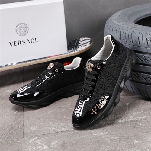 Cheap Versace Casual Shoes For Men #508681 Replica Wholesale [$85.00 USD] [ITEM#508681] on Replica Versace Flat Shoes