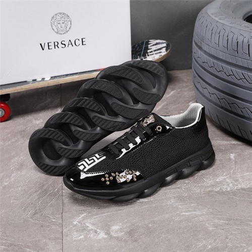 Cheap Versace Casual Shoes For Men #508681 Replica Wholesale [$85.00 USD] [ITEM#508681] on Replica Versace Flat Shoes