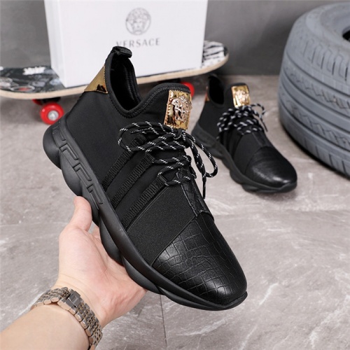 Cheap Versace Casual Shoes For Men #508684 Replica Wholesale [$85.00 USD] [ITEM#508684] on Replica Versace Flat Shoes