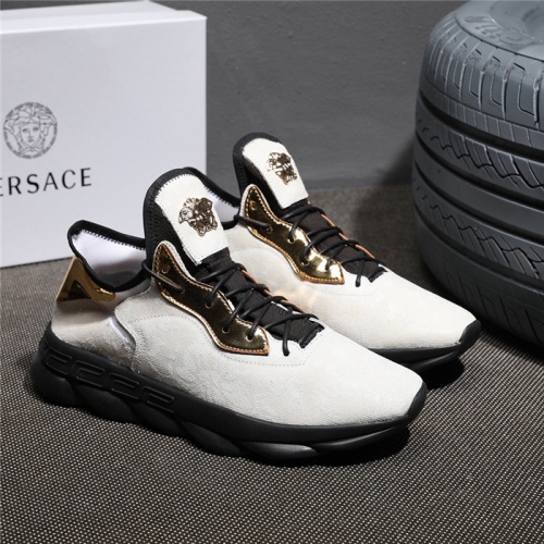 Cheap Versace Casual Shoes For Men #508693 Replica Wholesale [$82.00 USD] [ITEM#508693] on Replica Versace Flat Shoes