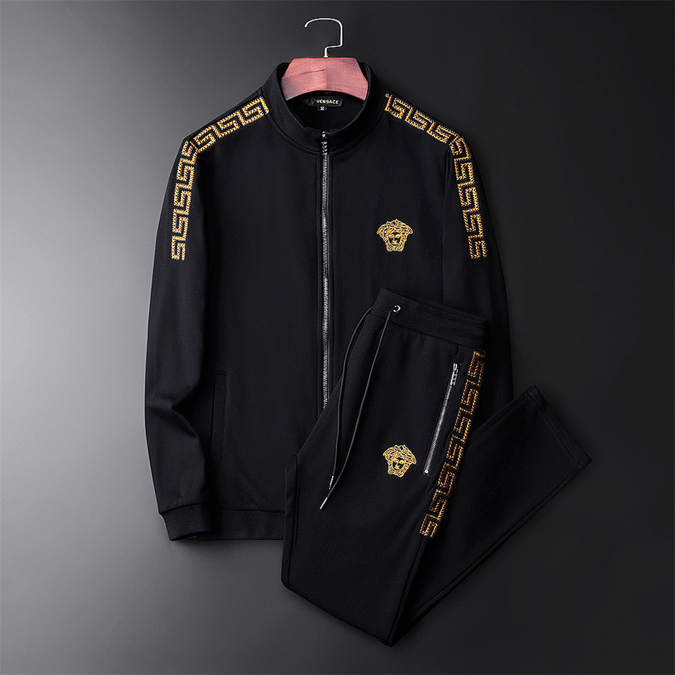 Cheap Versace Tracksuits Long Sleeved Zipper For Men #504326 Replica ...