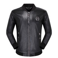 Cheap Philipp Plein PP Leather Jackets Long Sleeved For Men #498631 Replica Wholesale [$85.00 USD] [ITEM#498631] on Replica Philipp Plein PP Jackets