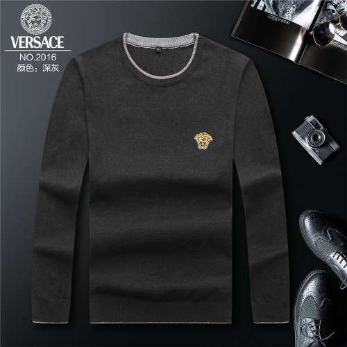 Cheap Versace Sweaters Long Sleeved For Men #511597 Replica Wholesale [$46.00 USD] [ITEM#511597] on Replica Versace Sweaters