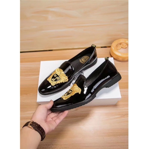 Cheap Versace Leather Shoes For Men #513125 Replica Wholesale [$80.00 USD] [ITEM#513125] on Replica Versace Leather Shoes