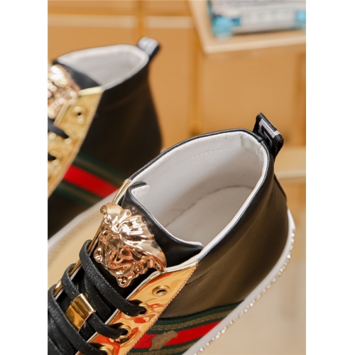 Cheap Versace High Tops Shoes For Men #513641 Replica Wholesale [$82.00 USD] [ITEM#513641] on Replica Versace High Tops Shoes