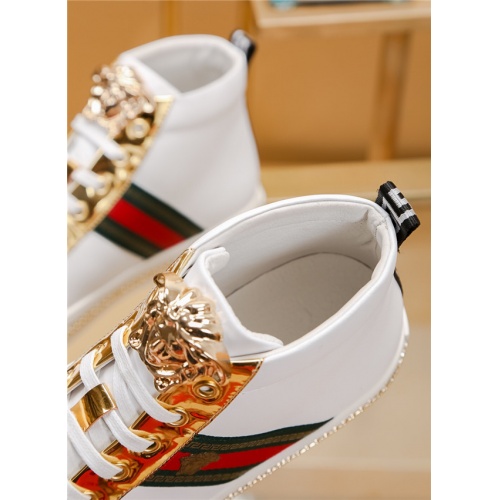 Cheap Versace High Tops Shoes For Men #513642 Replica Wholesale [$82.00 USD] [ITEM#513642] on Replica Versace High Tops Shoes