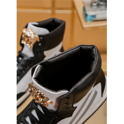 Cheap Versace High Tops Shoes For Men #513643 Replica Wholesale [$82.00 USD] [ITEM#513643] on Replica Versace High Tops Shoes