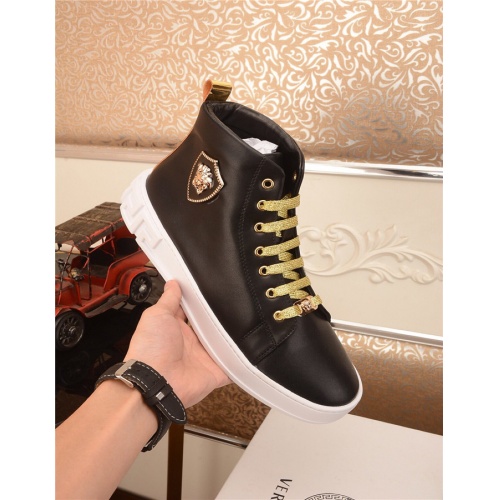 Cheap Versace High Tops Shoes For Men #514691 Replica Wholesale [$80.00 USD] [ITEM#514691] on Replica Versace High Tops Shoes