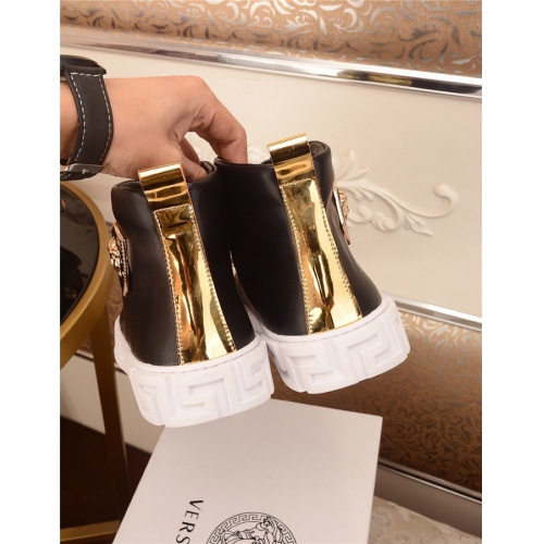 Cheap Versace High Tops Shoes For Men #514691 Replica Wholesale [$80.00 USD] [ITEM#514691] on Replica Versace High Tops Shoes