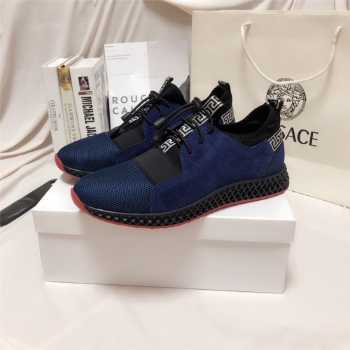 Cheap Versace Casual Shoes For Men #515763 Replica Wholesale [$72.00 USD] [ITEM#515763] on Replica Versace Flat Shoes