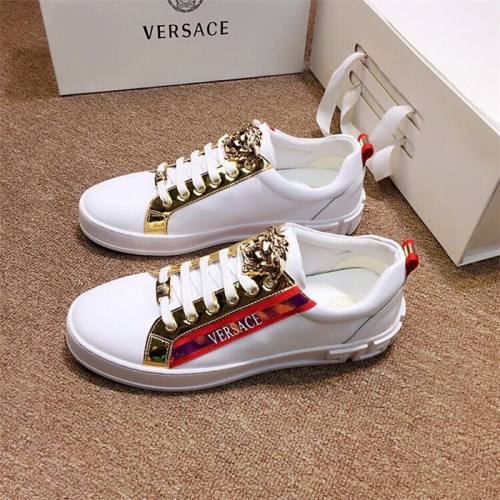 Cheap Versace Casual Shoes For Men #515808 Replica Wholesale [$76.00 USD] [ITEM#515808] on Replica Versace Flat Shoes