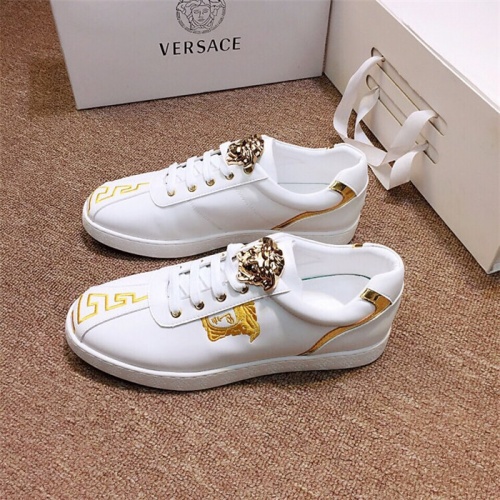 Cheap Versace Casual Shoes For Men #515810 Replica Wholesale [$76.00 USD] [ITEM#515810] on Replica Versace Flat Shoes