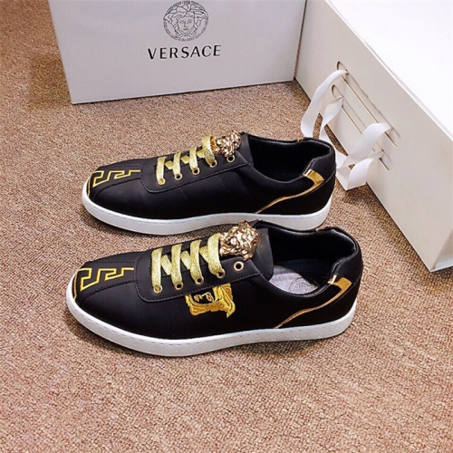 Cheap Versace Casual Shoes For Men #515811 Replica Wholesale [$76.00 USD] [ITEM#515811] on Replica Versace Flat Shoes