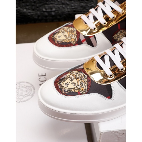 Cheap Versace Casual Shoes For Men #515825 Replica Wholesale [$76.00 USD] [ITEM#515825] on Replica Versace Flat Shoes