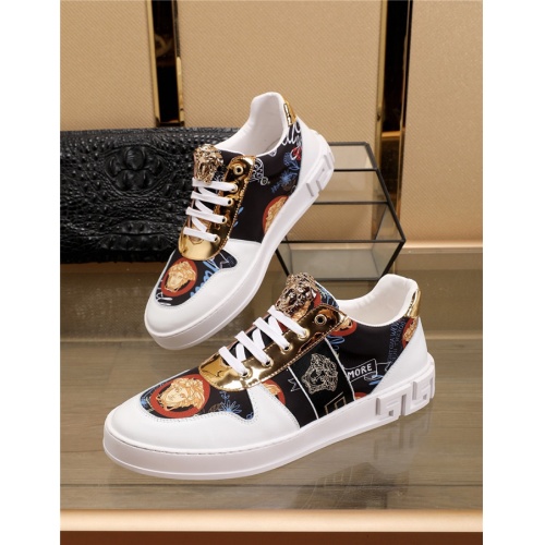 Cheap Versace Casual Shoes For Men #515827 Replica Wholesale [$76.00 USD] [ITEM#515827] on Replica Versace Flat Shoes