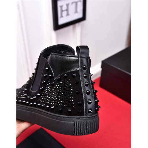 Cheap Philipp Plein PP High Tops Shoes For Men #516508 Replica Wholesale [$96.00 USD] [ITEM#516508] on Replica Philipp Plein PP High Tops Shoes
