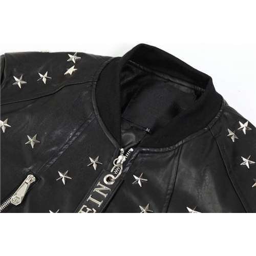 Cheap Philipp Plein PP Leather Jackets Long Sleeved For Men #517577 Replica Wholesale [$108.00 USD] [ITEM#517577] on Replica Philipp Plein PP Down Jackets