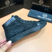 Cheap Philipp Plein PP High Tops Shoes For Men #515285 Replica Wholesale [$85.00 USD] [ITEM#515285] on Replica Philipp Plein PP High Tops Shoes