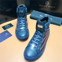 Cheap Philipp Plein PP High Tops Shoes For Men #515288 Replica Wholesale [$85.00 USD] [ITEM#515288] on Replica Philipp Plein PP High Tops Shoes