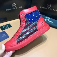 Cheap Philipp Plein PP High Tops Shoes For Men #515290 Replica Wholesale [$85.00 USD] [ITEM#515290] on Replica Philipp Plein PP High Tops Shoes