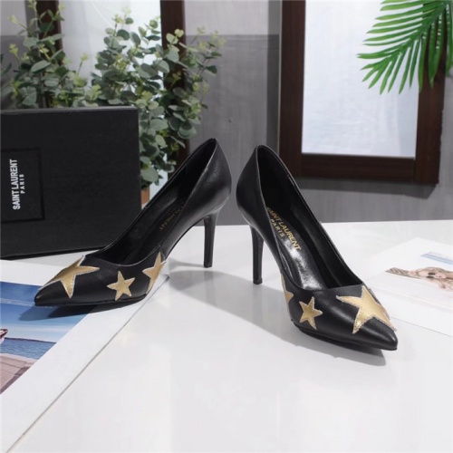 Cheap Yves Saint Laurent YSL High-Heeled Shoes For Women #519411 Replica Wholesale [$80.00 USD] [ITEM#519411] on Replica Yves Saint Laurent YSL High-Heeled Shoes