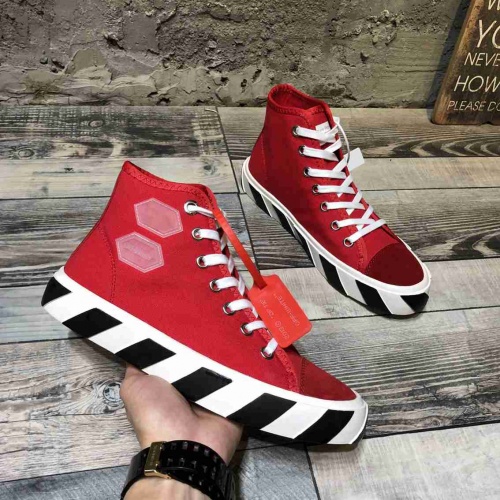 Cheap OFF-White High Tops Shoes For Men #519738 Replica Wholesale [$80.00 USD] [ITEM#519738] on Replica OFF-White Shoes