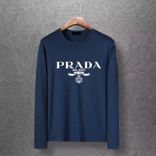 Cheap Prada T-Shirts Long Sleeved For Men #520186 Replica Wholesale [$27.00 USD] [ITEM#520186] on Replica Prada T-Shirts