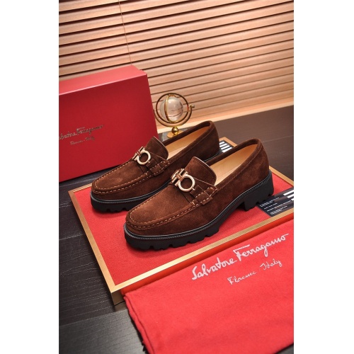 Cheap Ferragamo Leather Shoes For Men #521717 Replica Wholesale [$98.00 USD] [ITEM#521717] on Replica Salvatore Ferragamo Leather Shoes