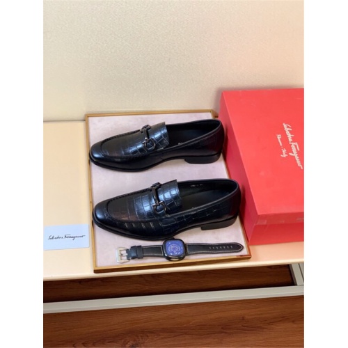 Cheap Ferragamo Leather Shoes For Men #521957 Replica Wholesale [$82.00 USD] [ITEM#521957] on Replica Salvatore Ferragamo Leather Shoes