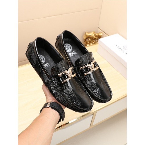 Cheap Versace Leather Shoes For Men #522884 Replica Wholesale [$68.00 USD] [ITEM#522884] on Replica Versace Leather Shoes