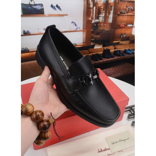 Cheap Salvatore Ferragamo Leather Shoes For Men #523007 Replica Wholesale [$92.00 USD] [ITEM#523007] on Replica Salvatore Ferragamo Leather Shoes