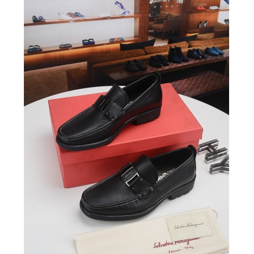 Cheap Salvatore Ferragamo Leather Shoes For Men #523008 Replica Wholesale [$92.00 USD] [ITEM#523008] on Replica Salvatore Ferragamo Leather Shoes