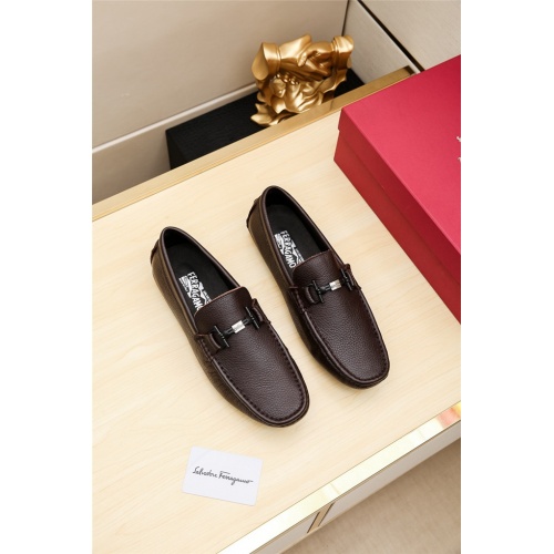 Cheap Salvatore Ferragamo Leather Shoes For Men #523022 Replica Wholesale [$68.00 USD] [ITEM#523022] on Replica Salvatore Ferragamo Leather Shoes