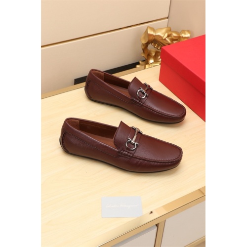 Cheap Salvatore Ferragamo Leather Shoes For Men #523024 Replica Wholesale [$76.00 USD] [ITEM#523024] on Replica Salvatore Ferragamo Leather Shoes